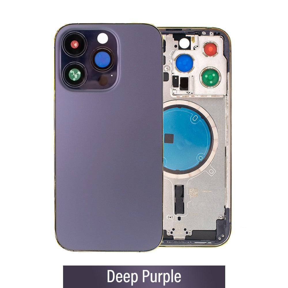 Rear Housing for iPhone 14 Pro (NO LOGO)-Deep Purple Rear Housing for iPhone 14 Pro (NO LOGO)-Deep Purple